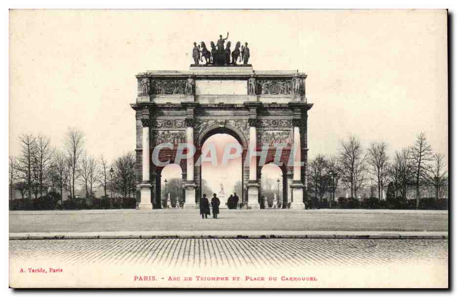 Paris 1 - Arc de Triomphe et Place du Carrousel CPA 