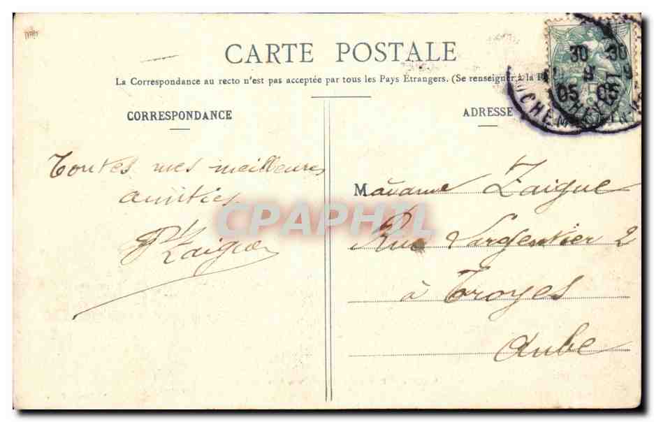 Paris 1 - St Germain l'Auxerrois CPA  — Verso