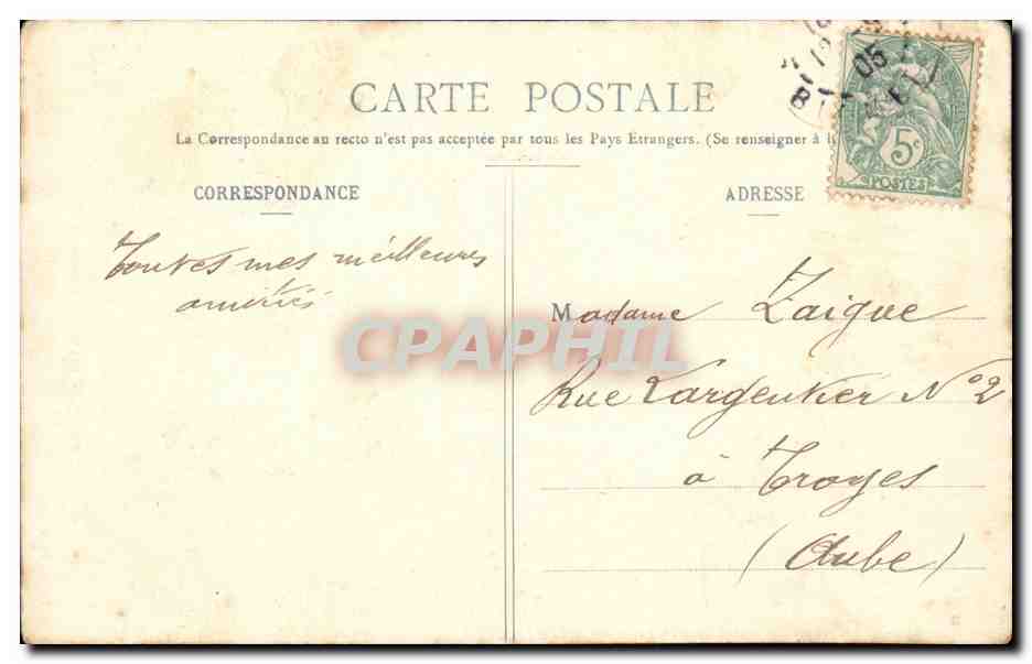 Paris 8 - St Augustine - CPA  — Verso