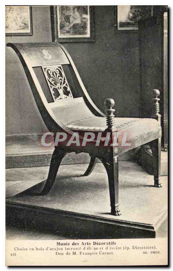 Paris 10 - Musee des Arts Decoratiofs - Chaise en Bois d'Acajou encruste d'ivoire - CPA 