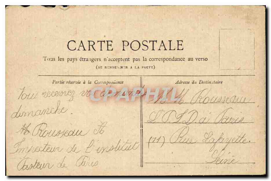 Paris - 7 - Le Palais Bourbon - CPA  — Rückseite