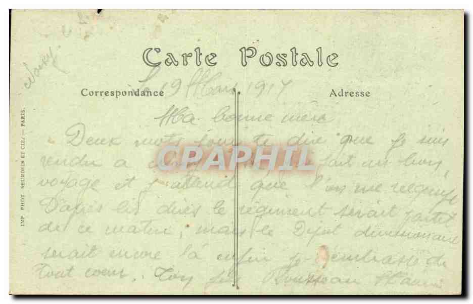 Paris - 3- Hotel de Ville - CPA  — Verso