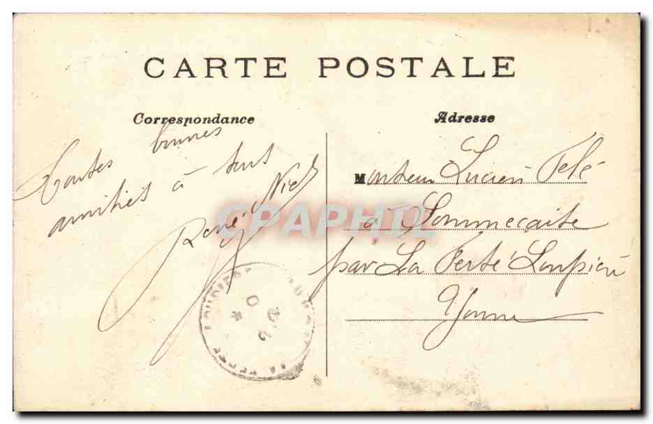 Paris CPA La Madeleine et la perspective des grands boulevards — Verso