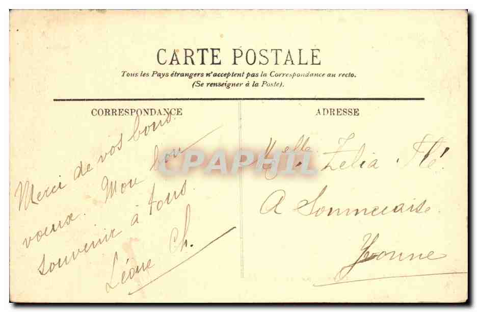 Paris CPA La colonnade du Louvre — Rückseite