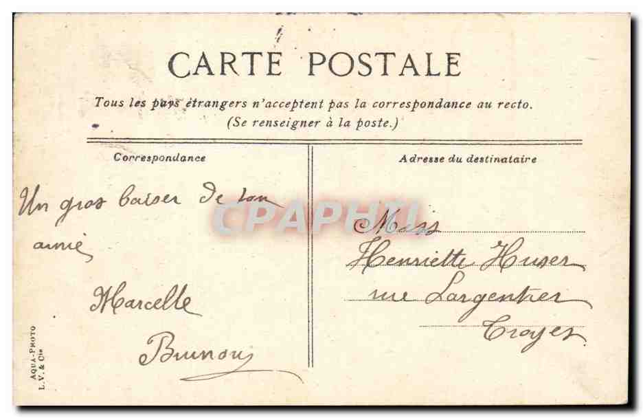 Paris CPA Eglise de la TRinite — Rückseite