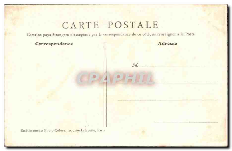 Paris CPA Notre DAme (facade) — Verso