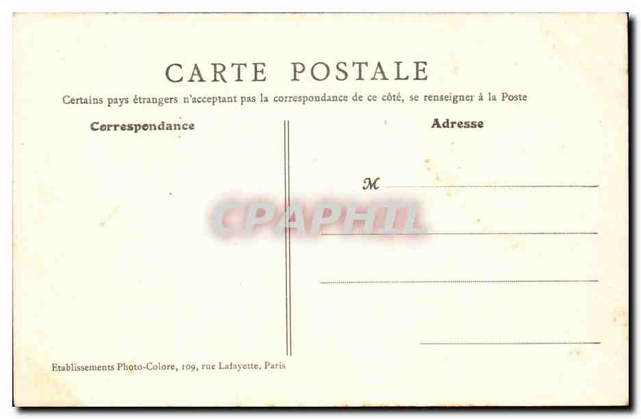 Paris CPA Eglise de la Madeleine — Rückseite