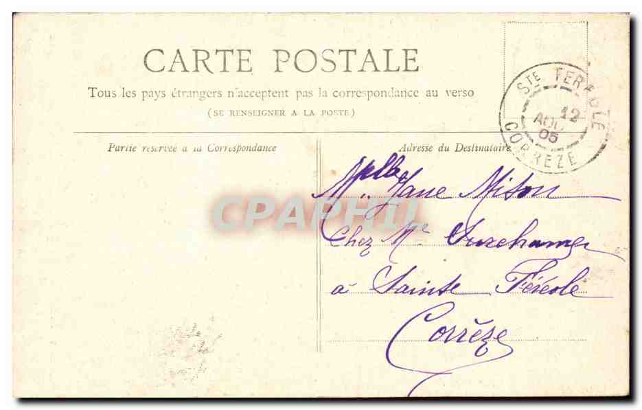 Paris CPA Place de la Republique — Rückseite