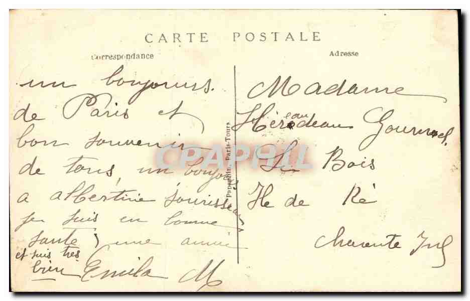 Paris CPA Le tombeau du soldat inconnu  — Verso
