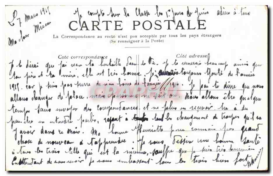 Paris CPA Le boulevard Montmartre — Rückseite