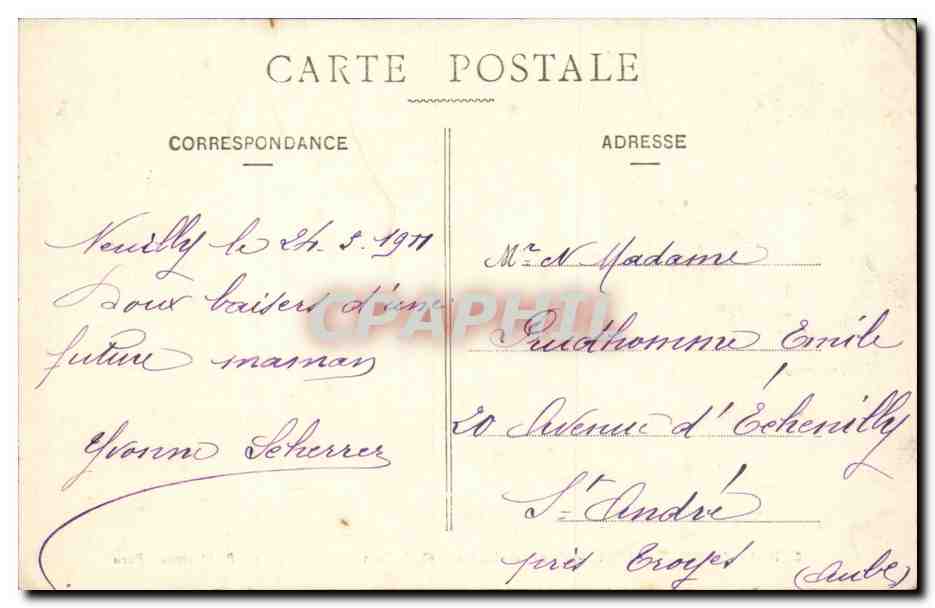 CPA Bois de Boulogne Ferme du PRe Catelan — Rückseite
