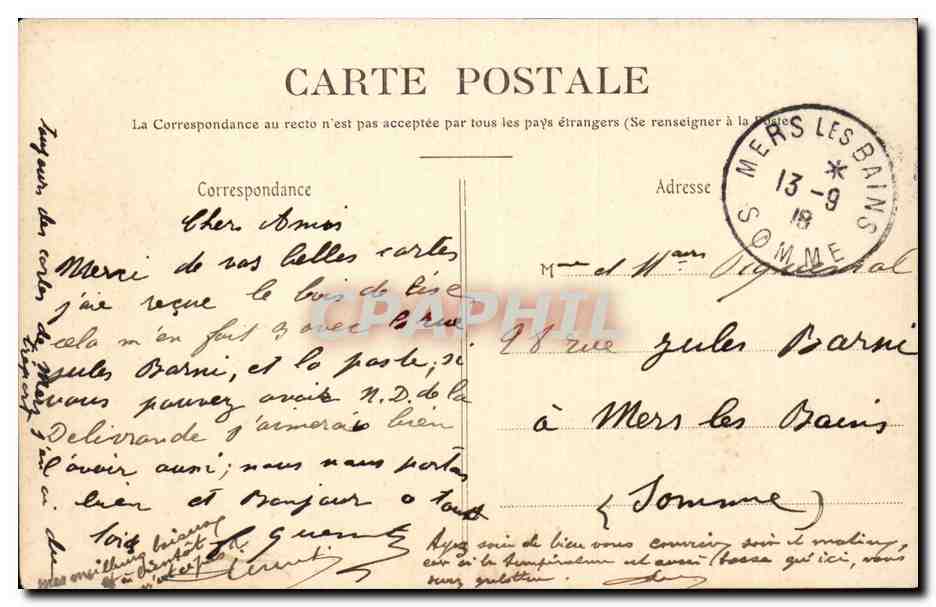 CPA Bois de Boulogne Porte de Longchamps — Rückseite