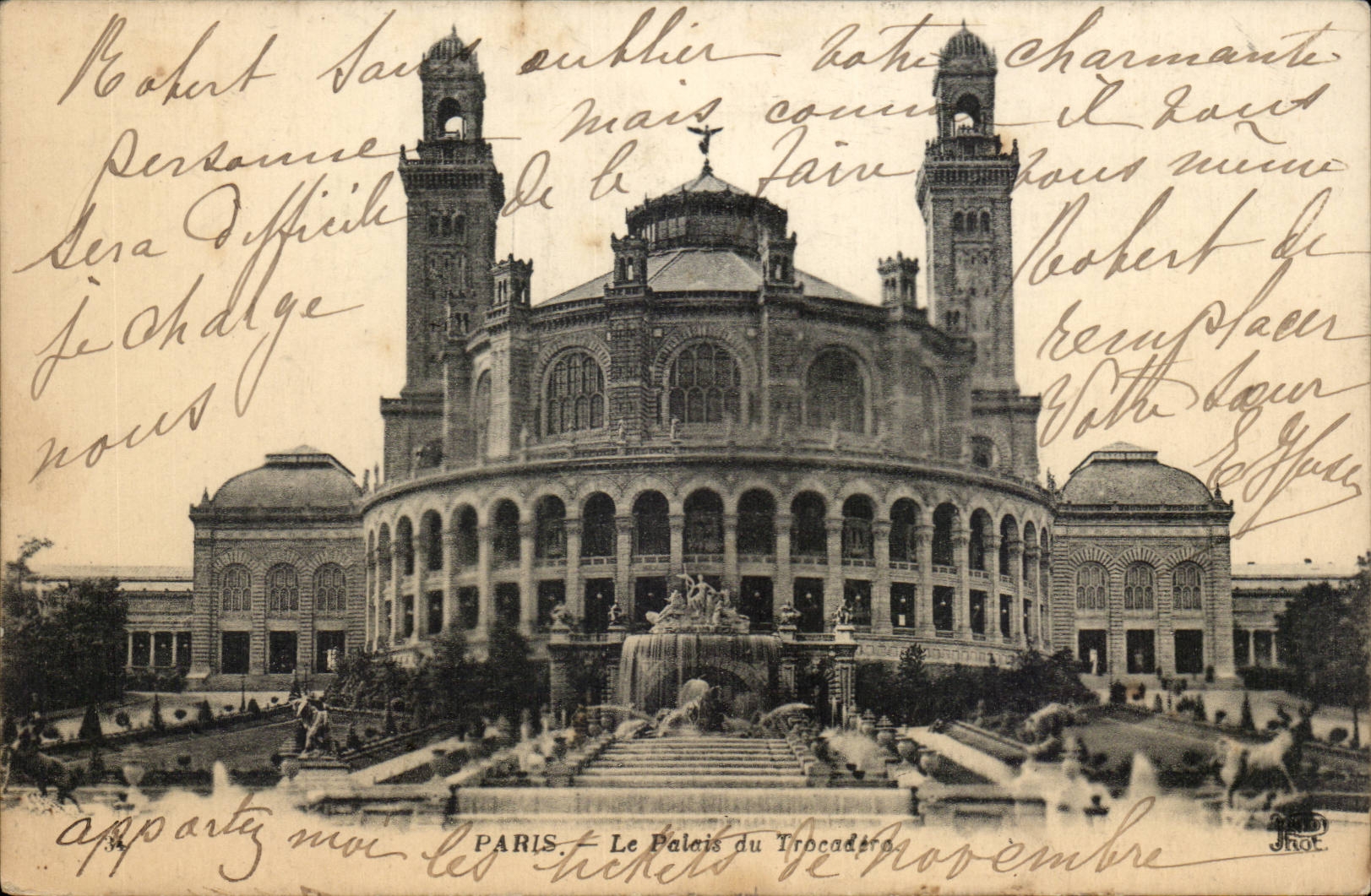 Paris CPA Le palais du Trocadero