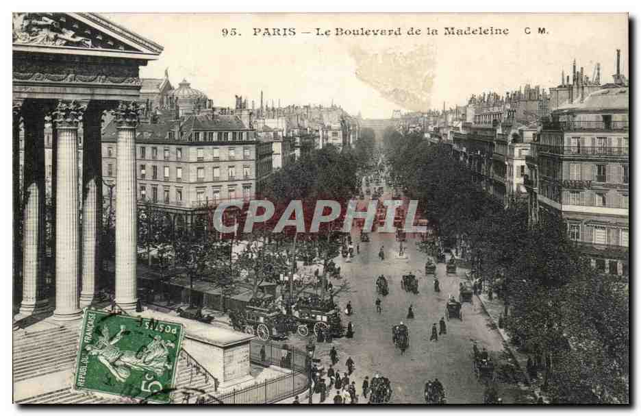 Paris CPA Le boulevard de la MAdeleine