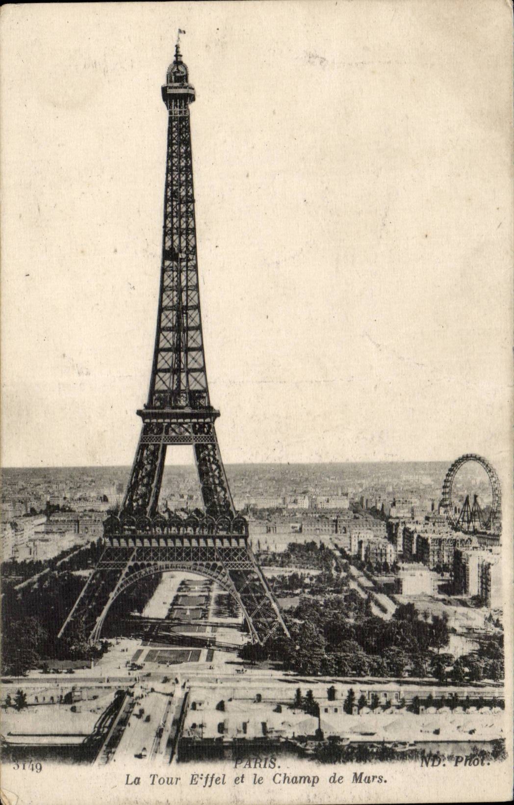 Paris CPA La tour Eiffel et le champ de mars