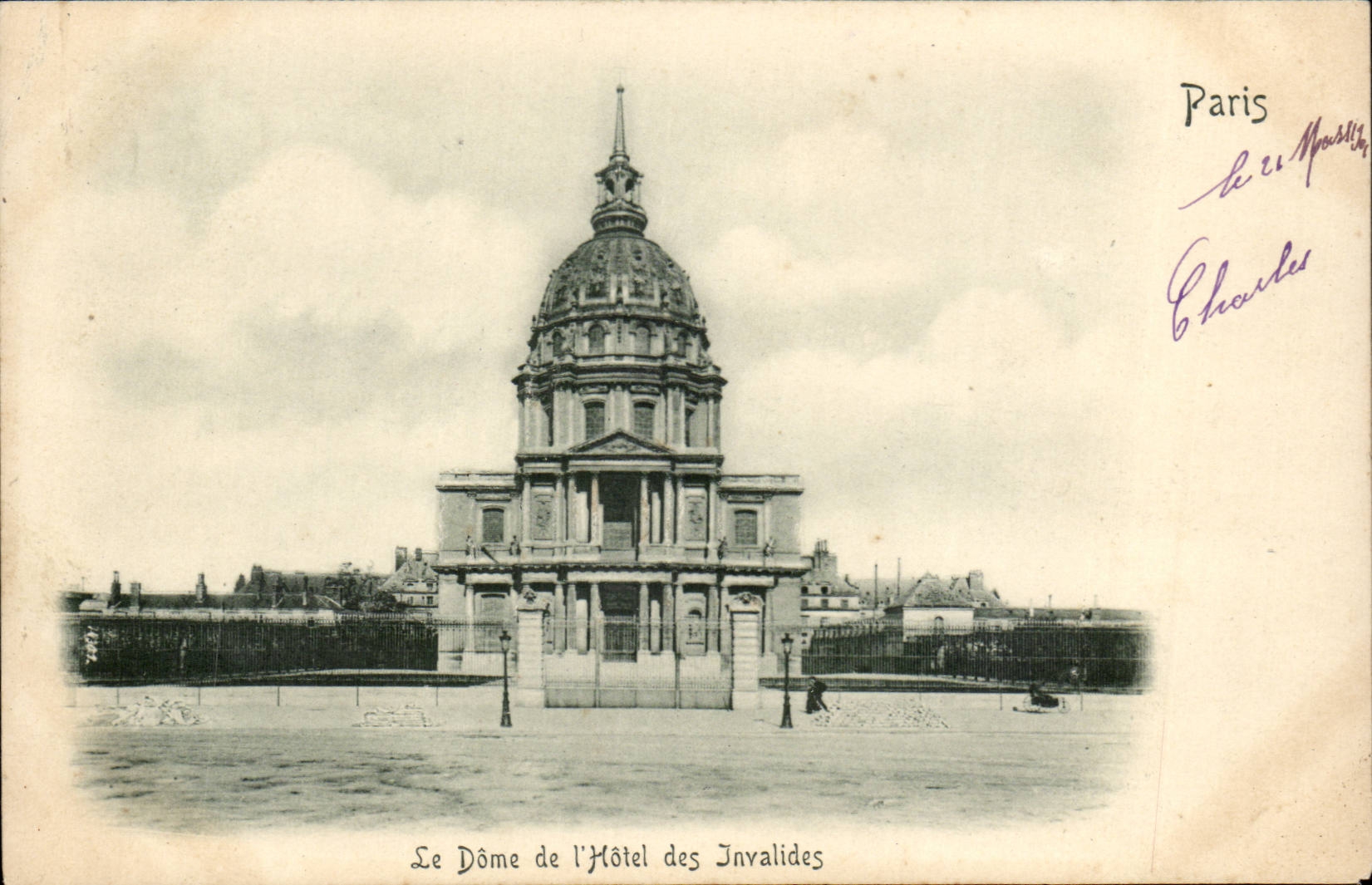 Paris CPA Le Dome de l'hotel des Invalides (dessin en relief !) 