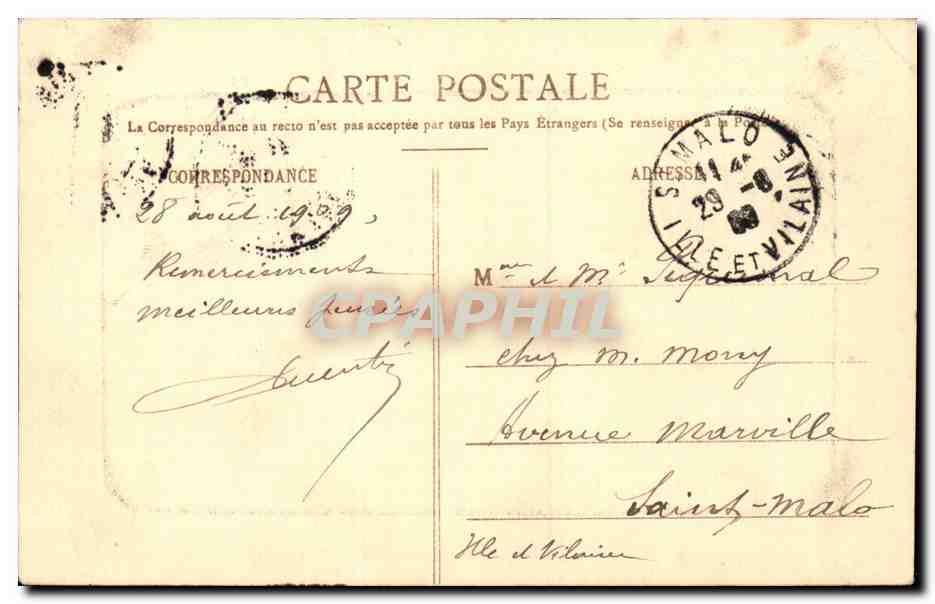 Paris CPA Le Dome de l'hotel des Invalides  — Rückseite