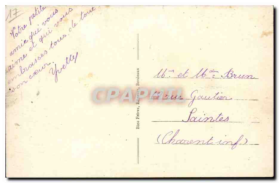 Saint Georges de Didonne CPA Le port et Miramar — Rückseite