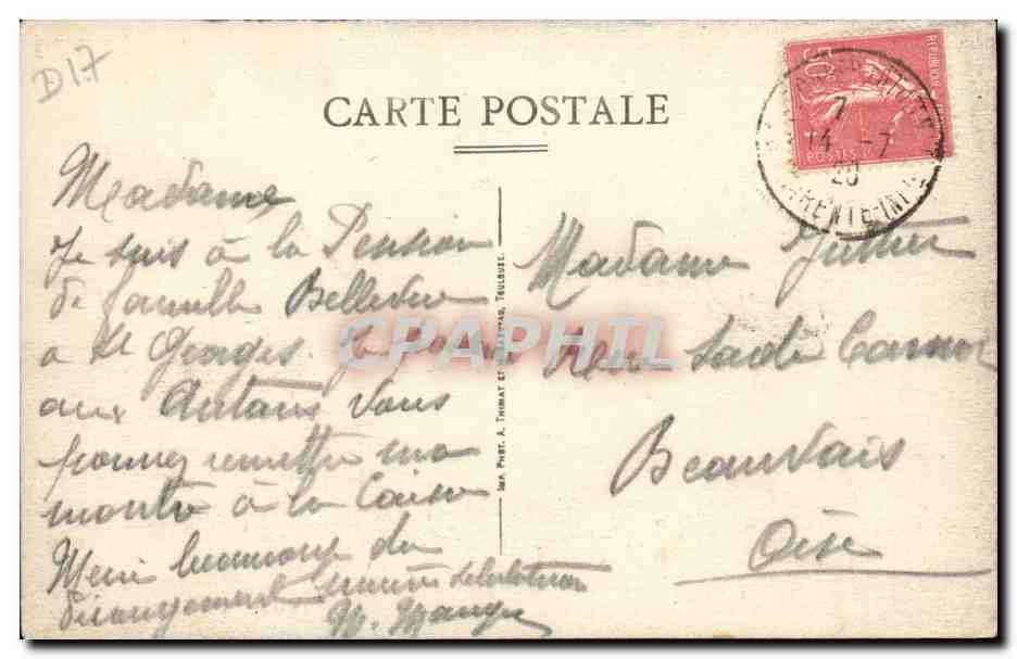 Saint Georges de Didonne CPA Place Mcihelet — Back