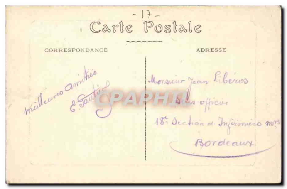 La Rochelle — Le Port et le Cours Richard — Éditeur Richard, n° 201 — Verso