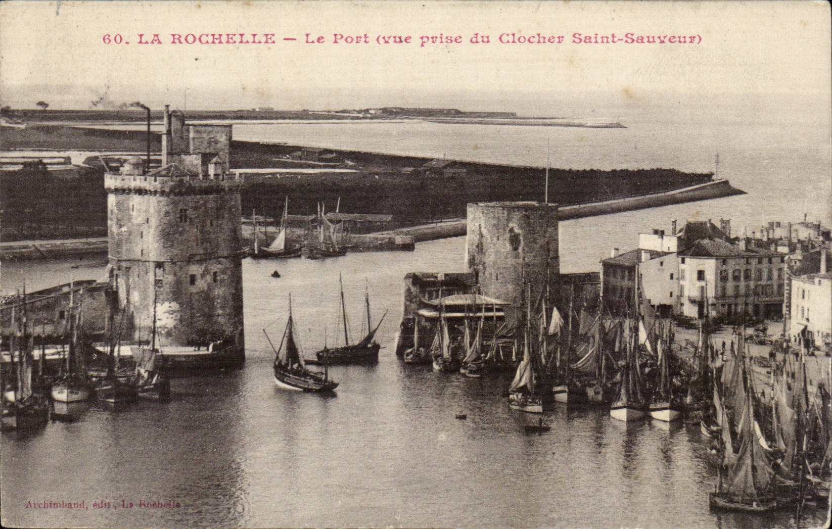 La Rochelle CPA Le port (vue prise du clocher Saint SAuveur)