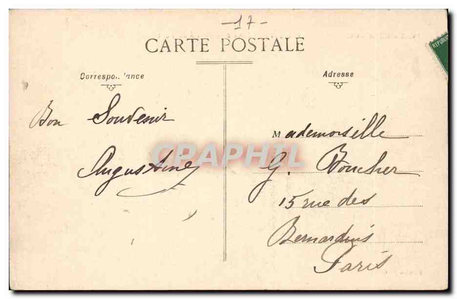 Bâteaux de pêche à la sortie du Port — La Rochelle — Édition N. G. — Verso