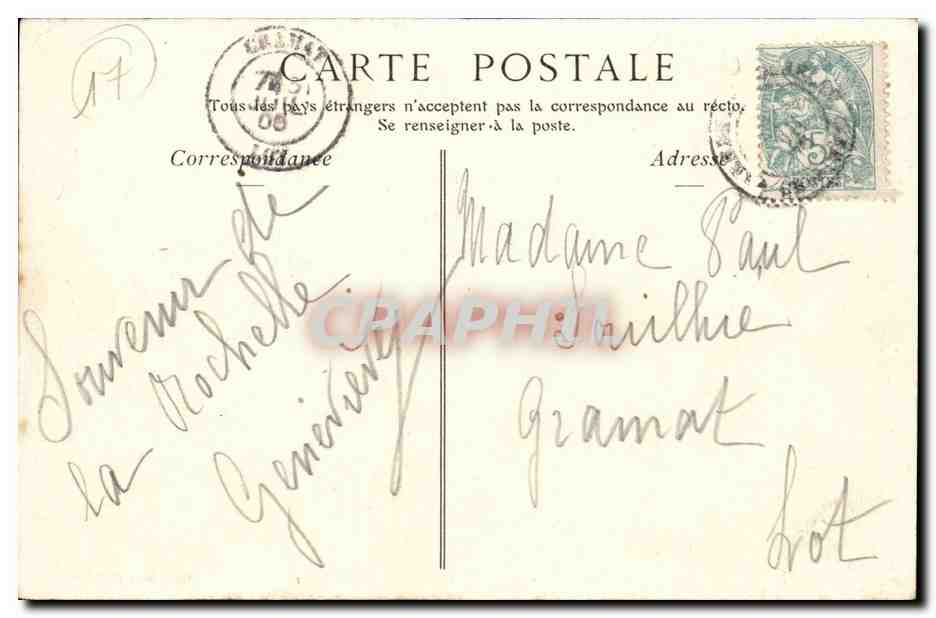 La Rochelle CPA Vue generale des ports — Verso