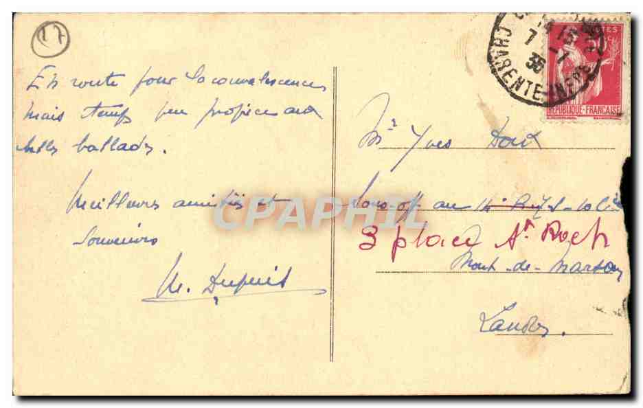 La Rochelle — Vue prise de la digue — éditeur inconnu — Rückseite