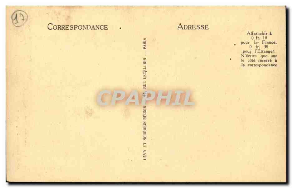 La Rochelle CPA Statue de l'amiral Duperre et tour de la grande horloge — Verso