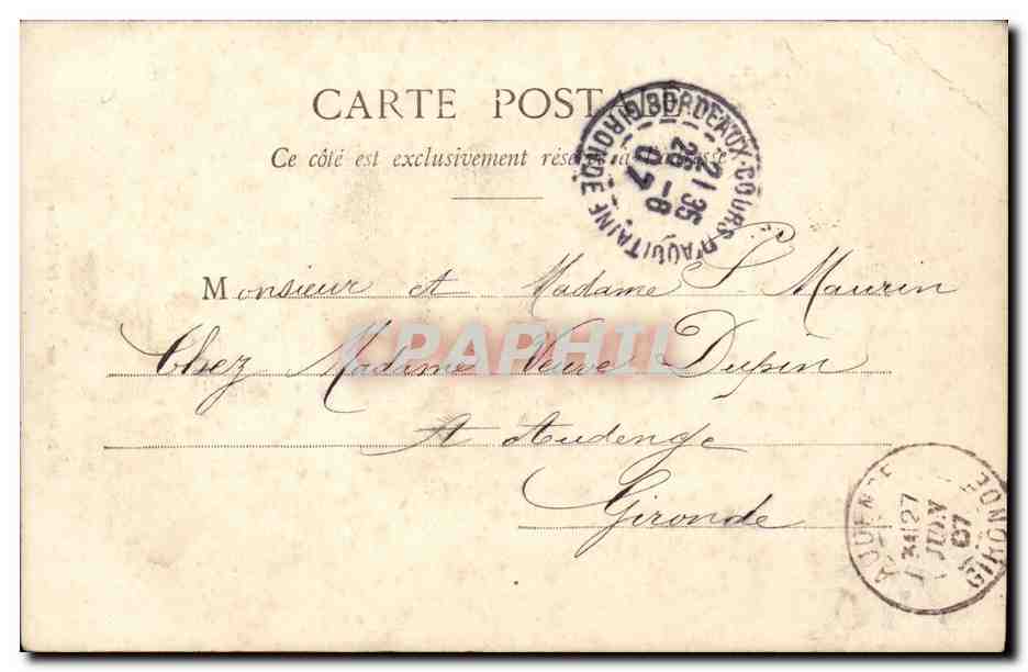Saint Palais sur mer CPA Le clocher  — Rückseite