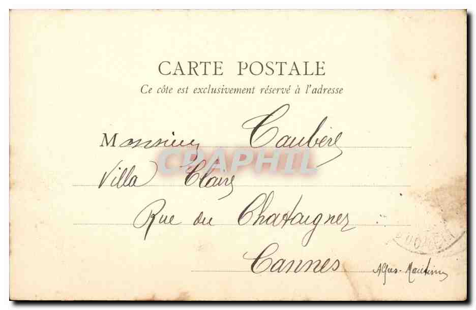 La Rochelle cPA Rue Saint Denis et marche au poisson — Rückseite