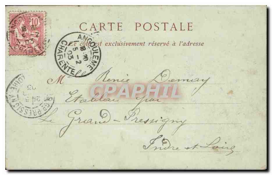 Angouleme CPA Le parc — Verso