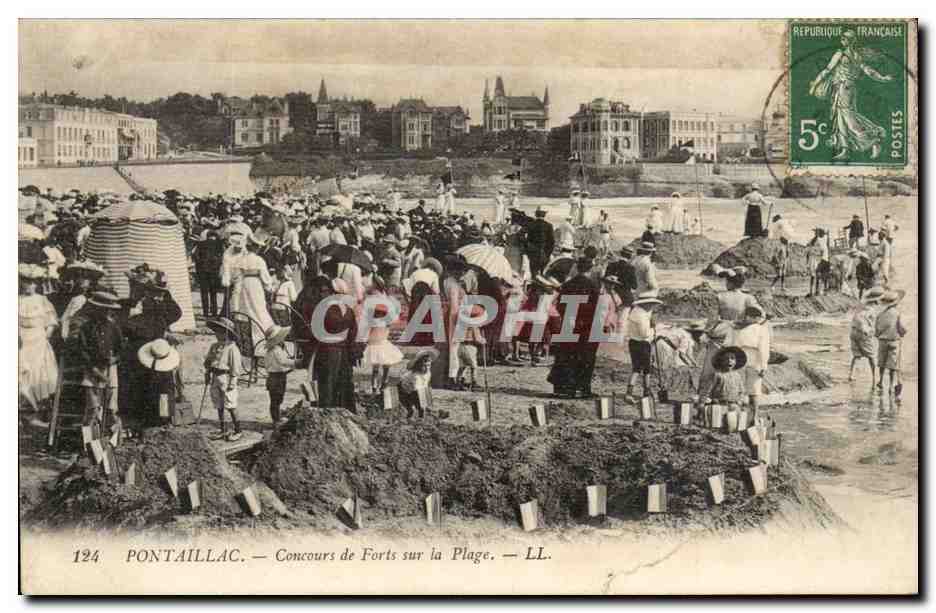 PONTAILLAC — Concours de Forts sur la Plage — LL. n°124