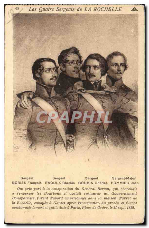 La Rochelle CPA Les quatre sergents Bories Raoulx Goubin Pommier