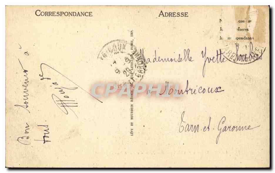Fouras-les-Bains — La Jetée du Port Nord — ND — Verso