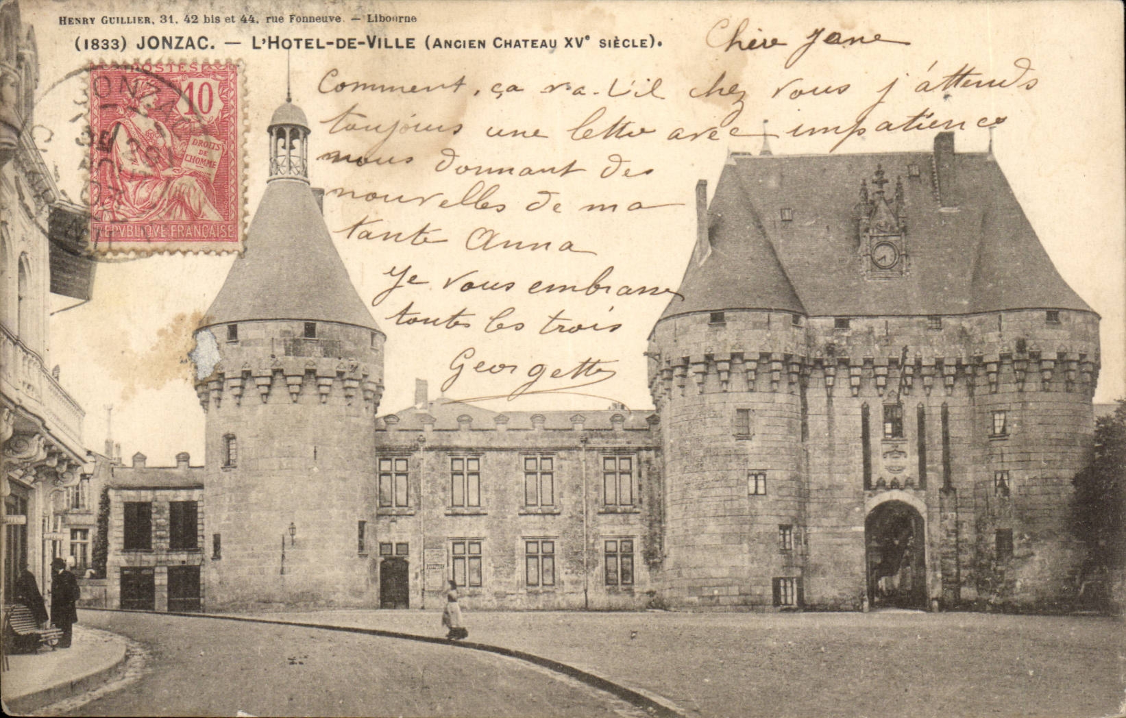Jonzac CPA L'hotel de ville 