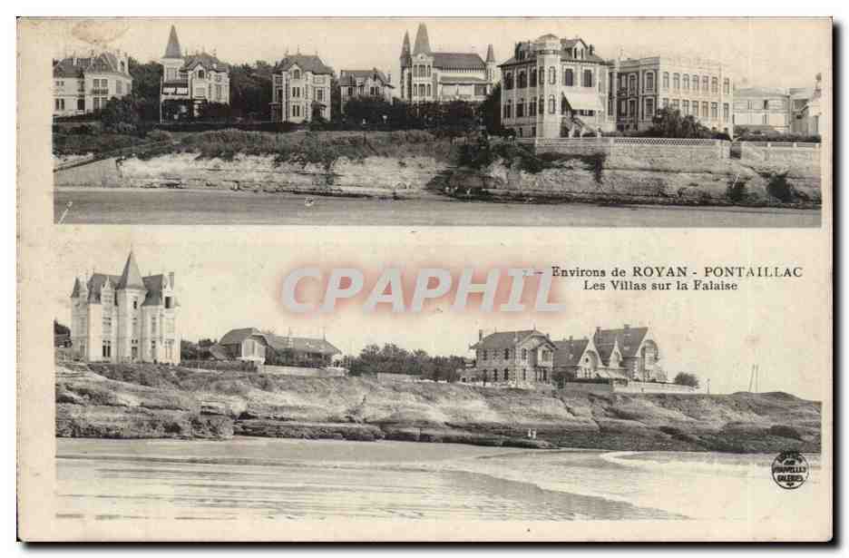 Environs de Royan Pontaillac CPA Les villas sur la falaise