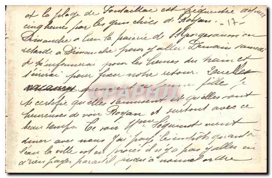 Royan CPA Le casino de Foncillon — Rückseite