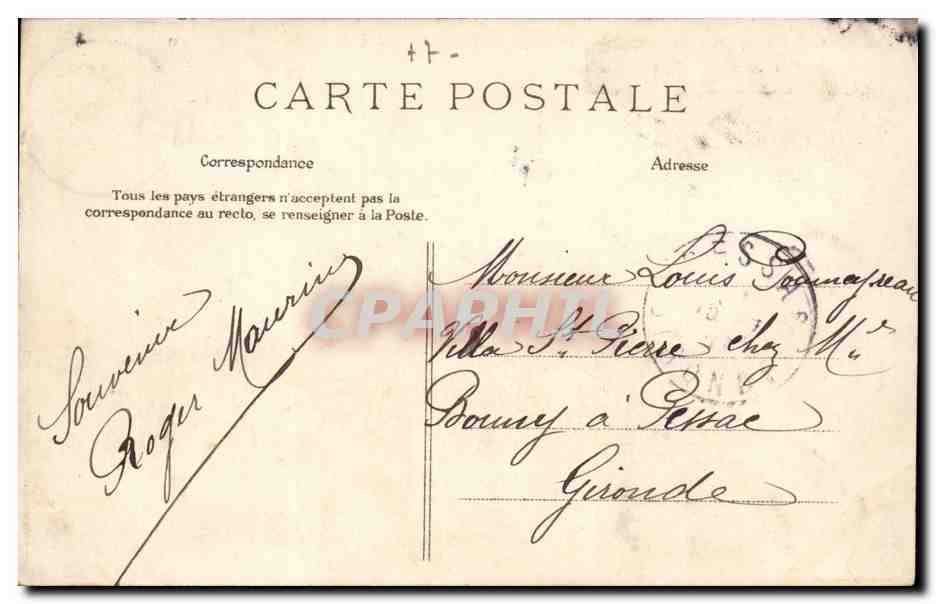 Royan CPA Rochers Ouest et plage de Pontaillac — Rückseite