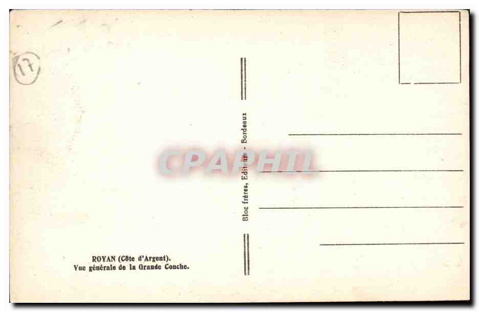 Royan CPA Vue generale de la grande conche — Rückseite