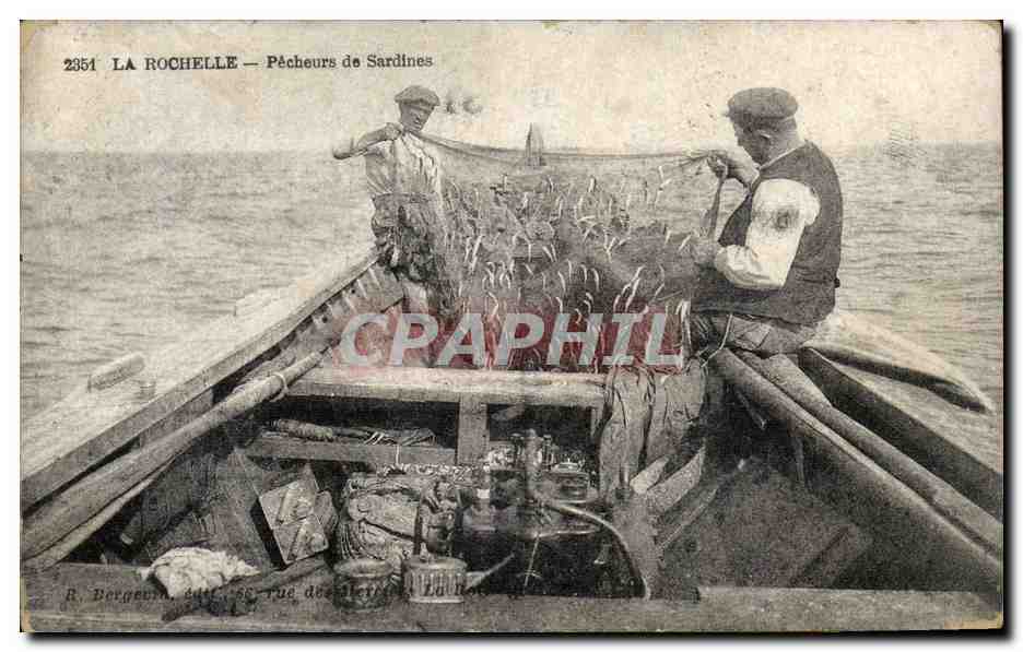 La Rochelle — Pêcheurs de Sardines — B. Borgeaud, édit., 66 rue des Alènes, La Rochelle