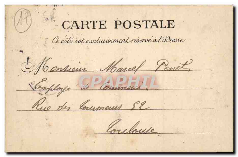 Charente CPA Costume des campagnes (folklore coiffe) — Verso