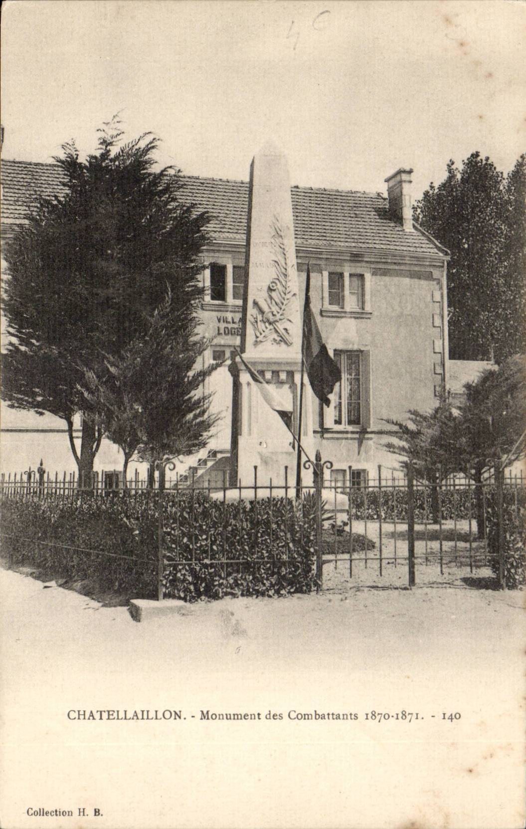 Chatelaillon CPA Monument des combattants 1870 1871