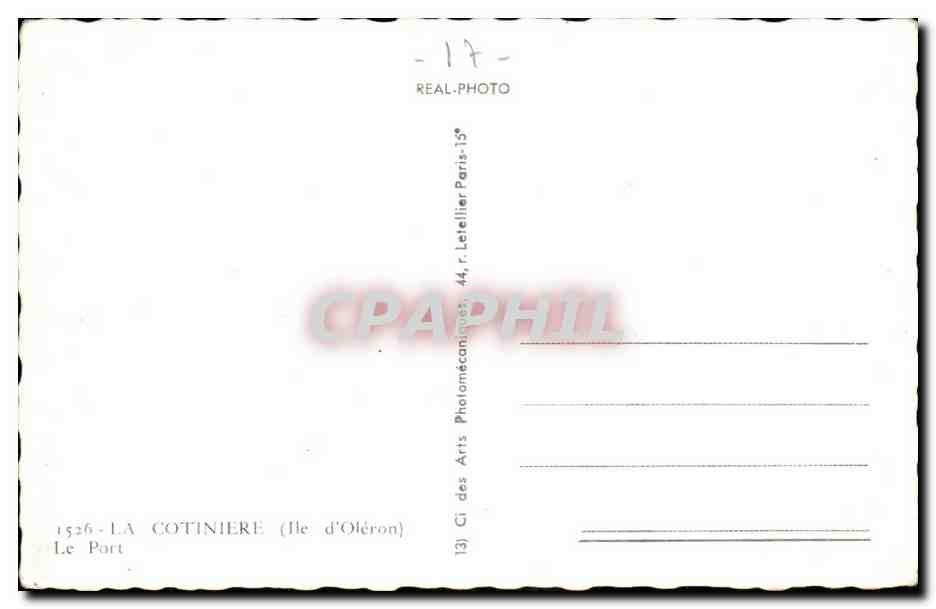 La cotiniere CPA Le port — Back