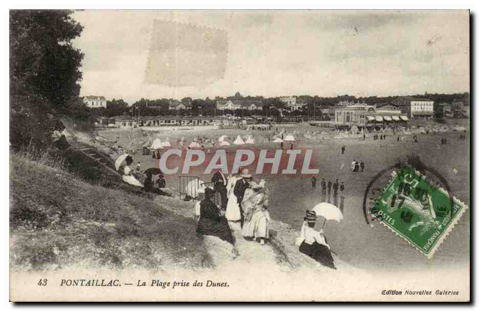 Pontaillac CPA La plage prise des dunes