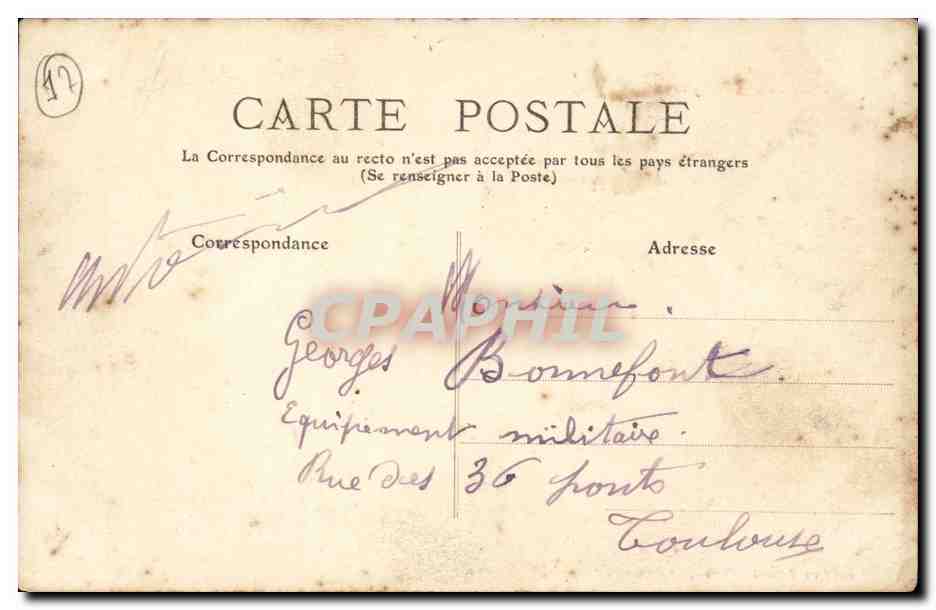 Saintes CPA Abbaye des Dames Caserne du 6eme de ligne — Rückseite