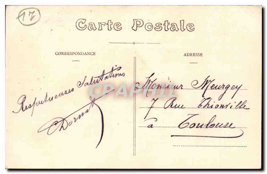 Soubise CPA L'ancien hopital aujourd'hui maison d'ecole — Rückseite