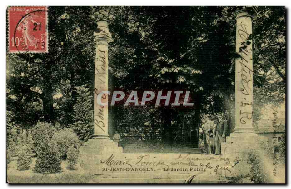 Saint Jean d'Angely CPA Le jardin public