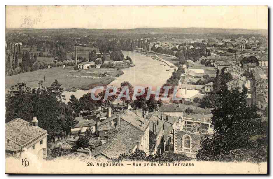 Angouleme cPA Vue prise de la terrasse