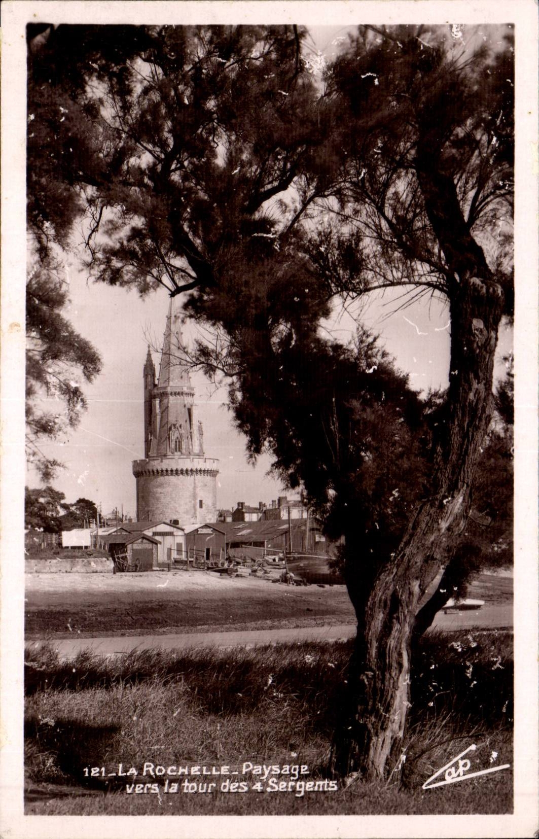 La Rochelle - Blick zur Turm der vier Sergeanten — Vintage Postcard/Antike Ansichtskarte n°121, Verlag AP